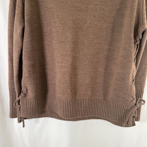 Athleta Wool Blend Sweater Women's XS Brown Knit Crew Neck Long Sleeve - Picture 3 of 10